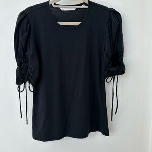 Rebecca Taylor Black Short Sleeve Top
